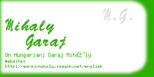 mihaly garaj business card